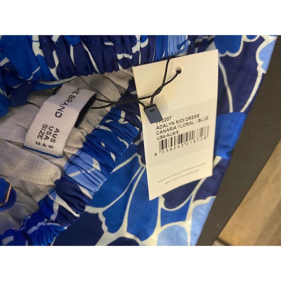 Faithfull the Brand Adalyn Floral Cotton Midi-Dress, MULTIPLE -- NWT - Picture 15 of 15